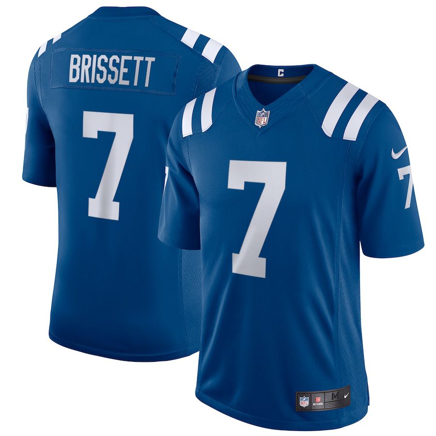 Men Indianapolis Colts #7 Jacoby Brissett Nike Royal Vapor Limited NFL Jersey